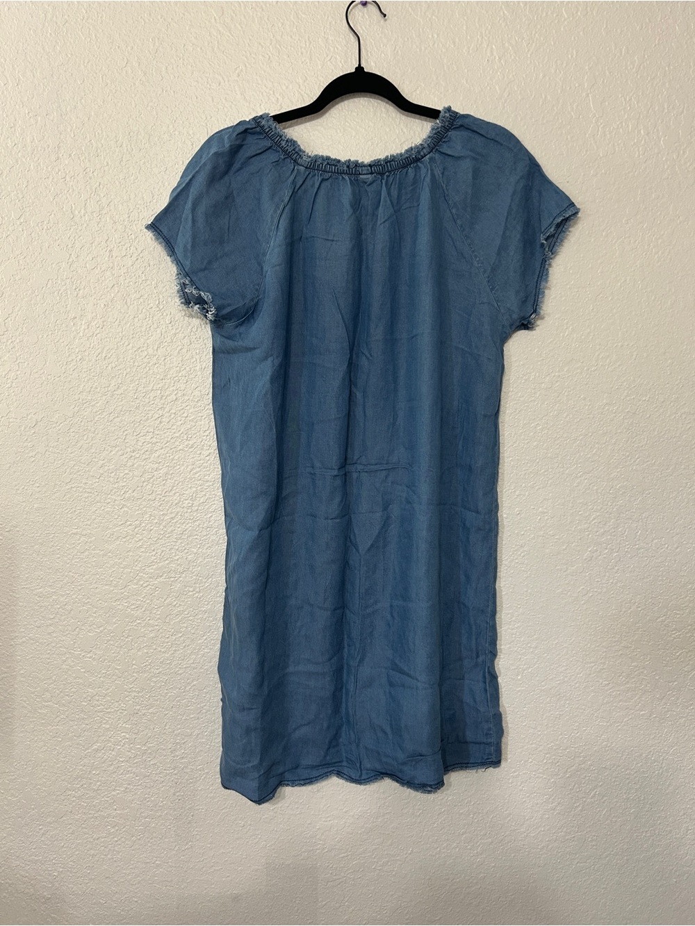 Casual  Button-Front Midi Dress in Blue - Picture 3 of 3